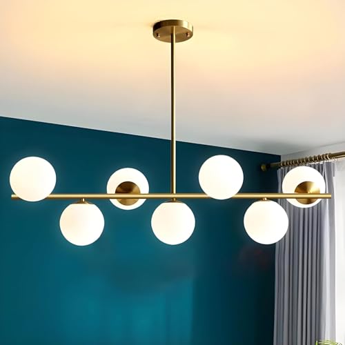 Image of Wall Lamp Chandelier Pendant Light, Home Decor for Bedroom, Living Room, Hallway, Cafe, Hotel, Restaurant (7 Light White Hanging LAMP with LED Bulb Pack of 1)