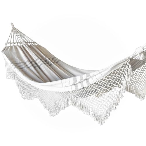 Rede Grande De Dormir Para Casal King Reforçada 4,70 Metros Cor:C...