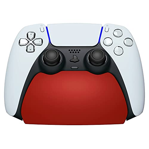 Image of PlayVital Red Controller Display Stand for Playstation 5, Gamepad Accessories Desk Holder for PS5 Controller with Rubber Pads