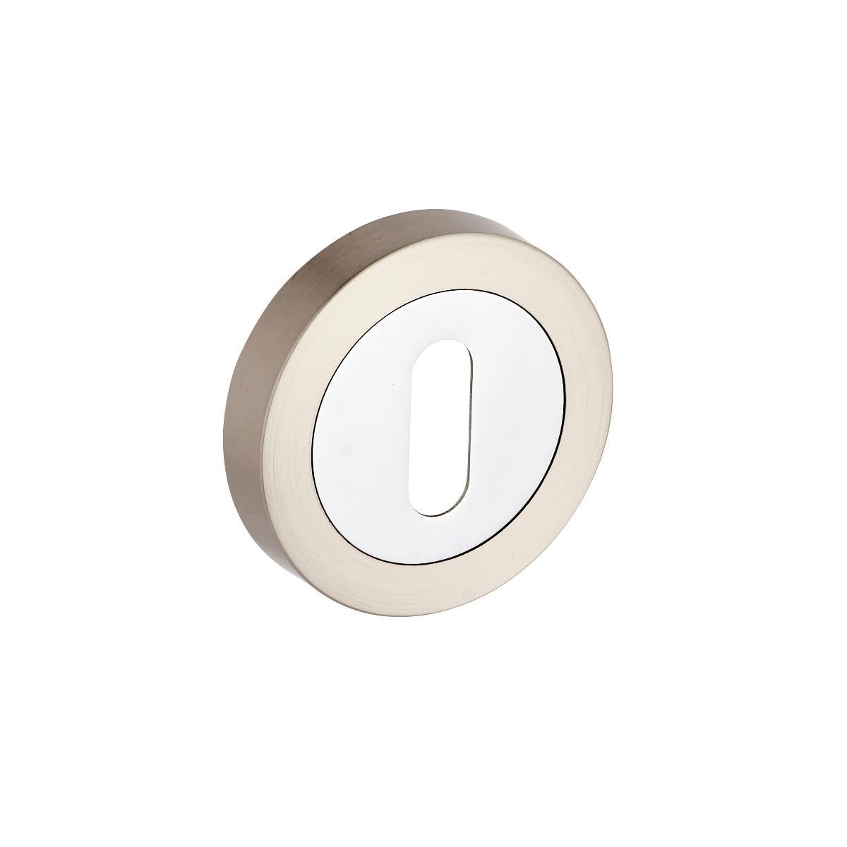 Lock Escutcheon Dual Tone Nickel In Silver