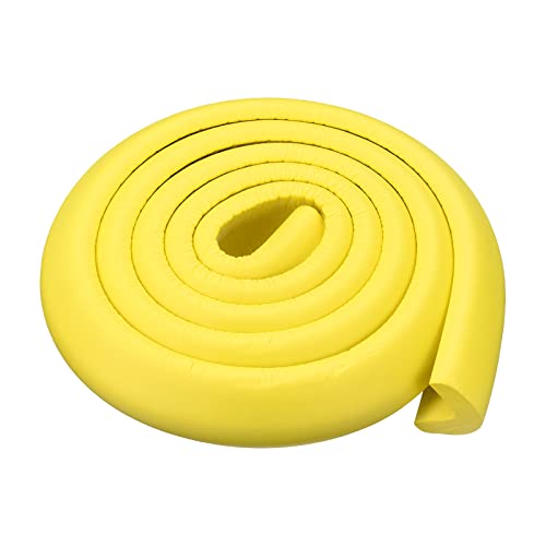 Image of uxcell Corner Guards Edge Protectors 6.56ft(2M), Foam Safety Bumper L Shape for Furniture Corner Table Edge Guard, Yellow