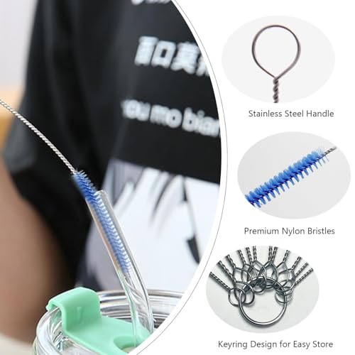 Kleine Reinigungsbürste Für Kaffeevollautomat,Kleine Reinigungsbürste, 8 Pcs Strohhalm Bürste Set, Pfeifenreiniger Bürste, Flaschenbürste