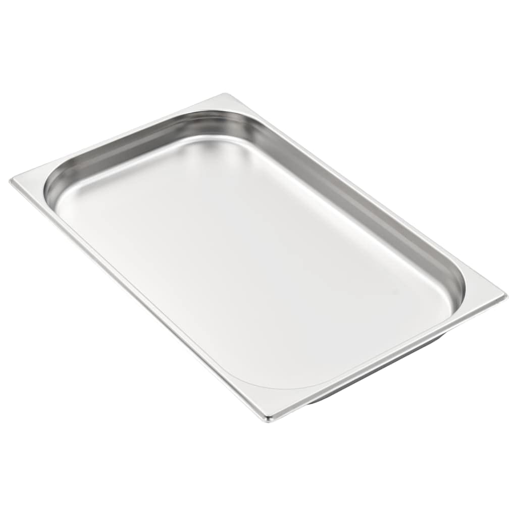 Genérico Bandejas Gastronorm 4 Unidades GN 1/1 40 mm Acero Inoxidable