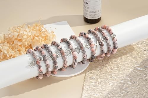 morniface Inspirational Gifts for Women，Natural Stone Bracelet for Mom Daughter Friends Sister Wife Grandma Aunt4