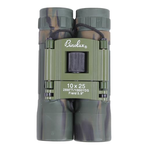 Binoculares compactos 10x25mm camuflaje woodland miniatura 4