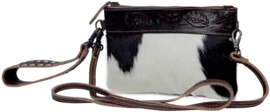 Myra Bag Tooled Leather Cow Hide Bag - Cow Hide Purses for Women with Hand-Etched Patterns, Tooled Leather Handbag for Women