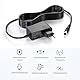 12V 2A Netzteil, 12 Volt DC Power Supply für LED Strip, WLAN Router, Kinder Elektroauto, IP Kamera, Externe Festplatte, Yamaha Keyboard, mit LED Stecker, 5,5x2,1mm, 5,5x2,5mm, 4,0x1,7mm, 3,5x1,35mm