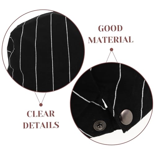 Summer Beret Hat - Retro Striped Flat Cotton Cap Women Beach Beanie Beret Cap Hat for Travel Outdoor Activities and Daily Wear Black3