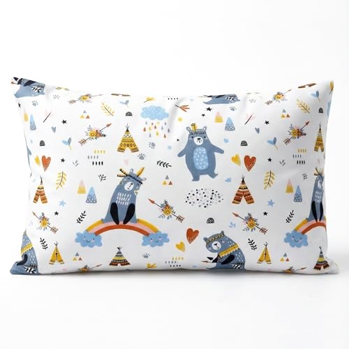 Image of a baby cherry Kids Pillow with 1 Pillowcase-30x45 cm | Perfect Toddler Pillow for Sleeping |Little Baby Pillow for Boys & Girls (2Yr to 6 Yr)