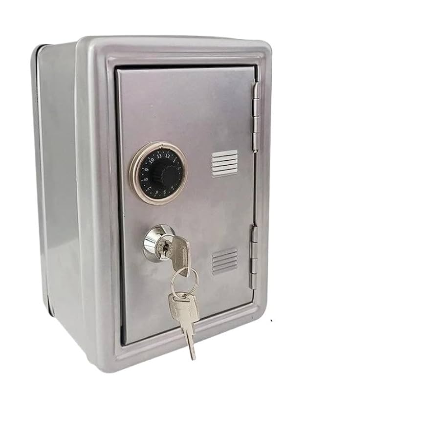 Amazon.co.jp: 家庭用保険ボックス 縦型ミニ金属金庫 車用金庫