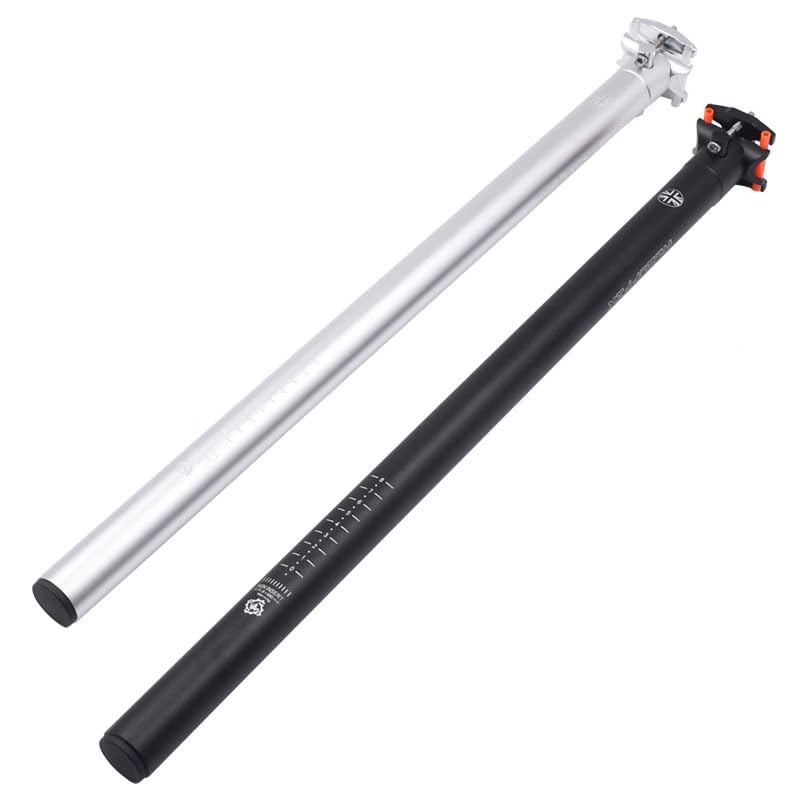 Extedned 59 cm Lightweight Seatpost + Clip for BROMPTON folding bike (Black), Silver
