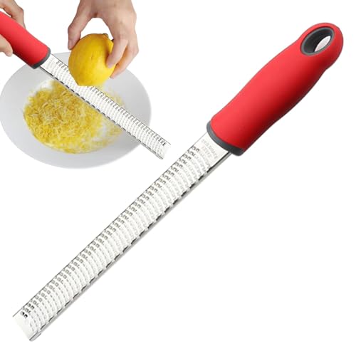 Zesteur D'Agrumes & Râpe À Fromage Manuelle, Rappe A Fromage Manuelle Zesteur Agrumes Râpe Alimentaire En Acier Inoxydable Avec Couvercle De Protection Et Brosse De Nettoyage