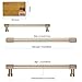 Amerdeco 10 Pack Gold Knurled Cabinet Pulls 7 Inch(177.8mm) Hole Center Kitchen Cabinet Handles Drawer Pulls Cabinet Hardware ZH0034