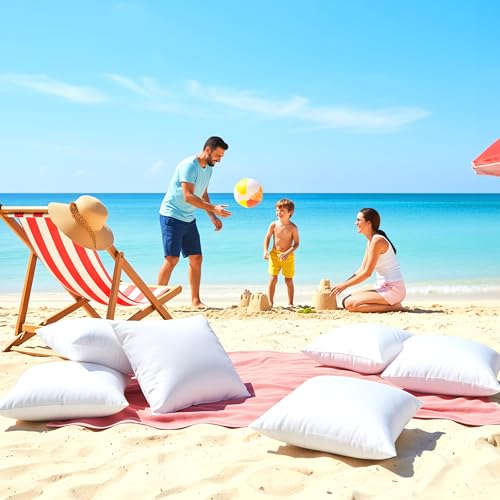 Image of Utopia Bedding Outdoor Pillow Inserts 18 x 18 Inches (Pack of 2, White), Water Resistant Garden Throw Pillows for Patio and Porch Furniture