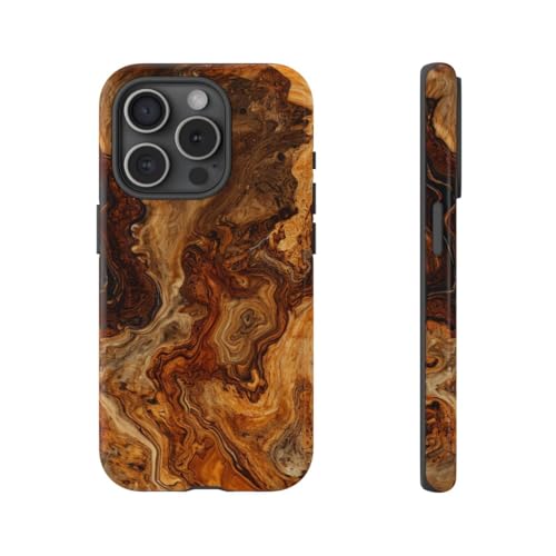 Coque iPhone 15 Pro rigide brillante marron anti-rayures pour éliminer les risques de choc