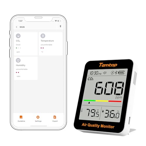 Temtop C1+ Smart CO2 Monitor