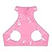 Lejafay Women's Sexy PVC Leather Mini Bra Top Clubwear Hollow Out Latex Sleeveles Vest Tops Pink Small