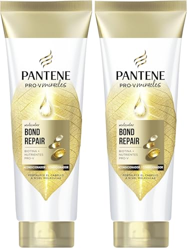 Pantene Molecular Bond Repair Acondicionador con Biotina 160ml Fórmula Pro-V para Pelo Seco y Dañado. Da Fuerza y Deja el Pelo más Sano y Regenerado. Enriquecido con Nutrientes (Paquete de 2)