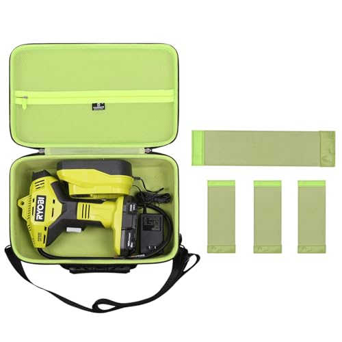 Image of Tourmate Hard Storage Case for RYOBI P737 18-Volt ONE+ Portable Cordless Power Inflator,Ryobi PSBIW25 Impact Wrench - Travel Case for AutoJoe Rapid Inflator (Only Case) (Green, M)