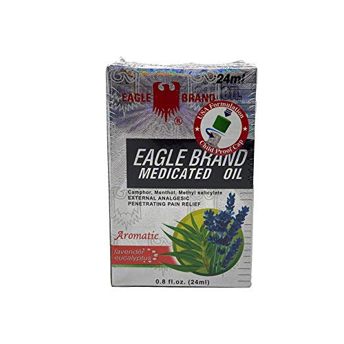Eagle Brand Medicated Oil Aromatic Lavender Eucalyptus - 12 bottles (24 ml each)