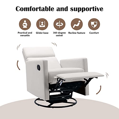 Sillón reclinable giratorio beige 360 grados miniatura 5