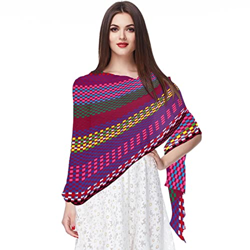 Châles et écharpes bohème vintage multicolores pour look automne hiver