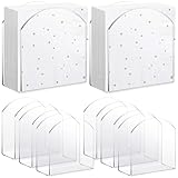 Patelai 8 Pack Crystal Acrylic Clear Napkin Holder for Table Bathroom Tissue Paper Guest Towel Holder Standing Vertical Napkin Dispenser for Cocktail Beverage Kitchen Bar (Square Paper)