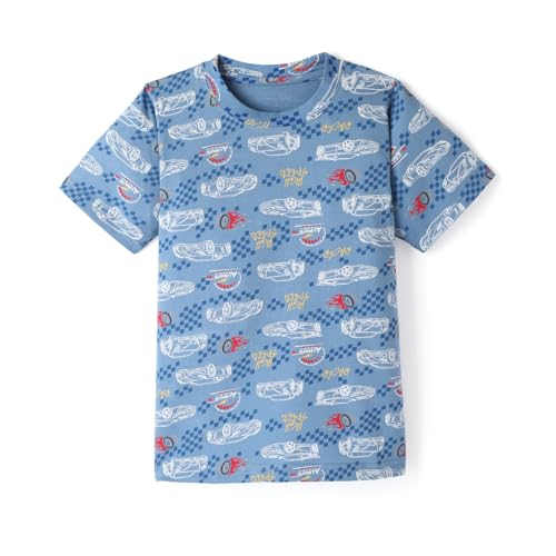 Image of Unisex Kids Pure Cotton Short & Tee Night Suit | Half Sleeve Printed Nightdress | Kids Nightwear /Nightdress for Boys | 11-12 Years | T-Shirt & Shorts Combo Set Black