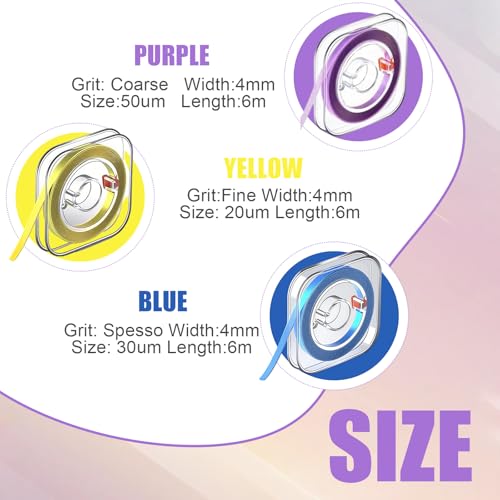 3 Bände Zahn Schleifpapier, Zahn Polierstreifen, Zur Reinigung der Zahnzwischenräume, Sicher, Langlebig und Einfach Anzuwenden(4mm x 6m)