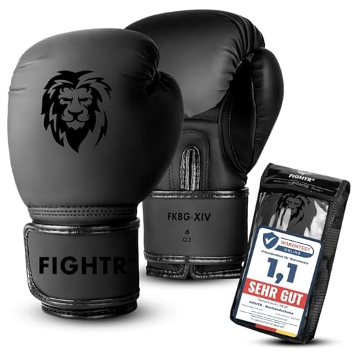 FIGHTR® Kinder Boxhandschuhe mit bestem Sitz für maximalen Schutz | Junior Jungen und Mädchen | für Boxen, MMA, Muay Thai, Kickboxen & Kampfsport 04 06 oz | inkl. Tragetasche (All Black, 04 oz)