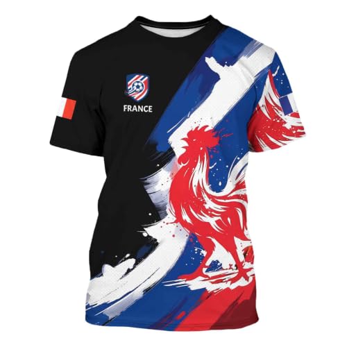BJU France Soccer Jersey Sports Fan Jersey Collection Football Training Apparel T-Shirt Crewneck Short Sleeves for Men and Women