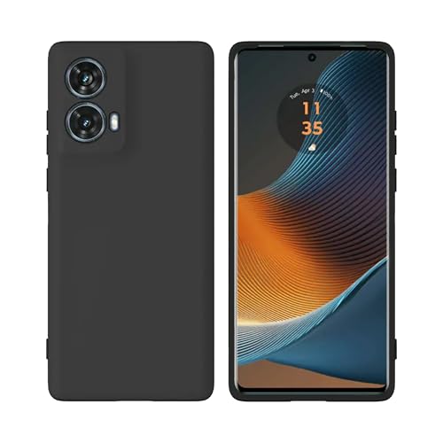 Image of FIRST MART Matte Silicone Back Cover for Motorola G85 - Black