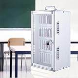Caja de seguridad versátil para teléfono celular: ideal para ms, oficinas, fábricas, talleres de reparación, salones de belleza, spas, restaurantes y mucho más. Con un práctico asa en la parte superior, esta caja móvil garantiza un fácil transporte a cualquier lugar. Mantén tus dispositivos seguros y en varios entornos con esta práctica solución.