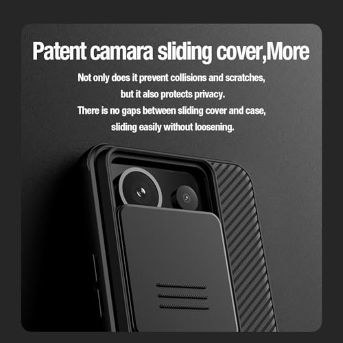 Nillkin Case for Xiaomi Redmi Note 13 Pro (6.67" Inch) CamShield Pro Slider Camera Close & Open Double Layered Protection TPU + PC Black Color