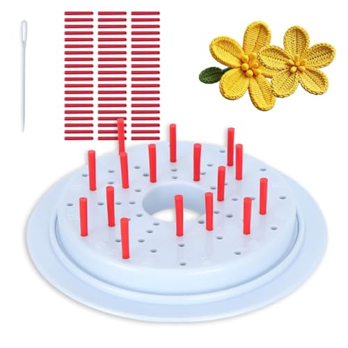 Kit De Telar Para Tejer Flores, Kit De Telares Redondos Para Tejer Flores, Fabricante De Telares, Fabricante De Flores, Tejedor, Juego De Herramientas, Telar Circular Para Manualidades, Hilo De Lana
