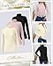 Ficerd 3 Pack Women's Ribbed Thermal Turtleneck Tops Long Sleeve Stretch Shirts Knitted Fitted Lightweight Base Layer(XL,Black, Lotus Pink, Cream)