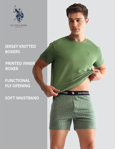 Image of U.S. Polo ASSN. Mens OEX09 Comfort Regular Fit Solid Boxers - Pack of 2
