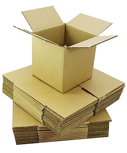 10 x Strong Cube Cardboard Boxes for Gifts and Retail Packaging | Ecofriendly and Reusable | Shipping Mailing Postal Storage Small Gift Boxes (6" x 6" x 6")