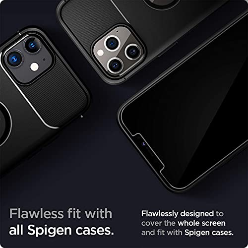 Spigen EZ Fit Tempered Glass Screen Protector for iPhone 12, iPhone 12 Pro - 2 Pack