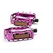 WENYOG Pedales Velo Pédales de vélo 1Pair Bicyclette Vélo Vélo Vélo Pédale Cyclisme Alliage Alliage d'aluminium Ultra-Lumble Cage Flat Cage Pièce vélo Pédale VTT (Color : Rose Red)