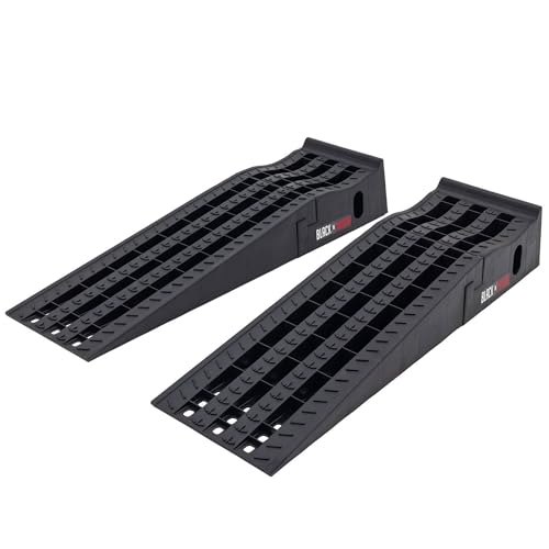 Discount Ramps Amazon Car Service Ramps for Oil Change, 7,500 lb GAWR, 6.5" Lift, Underbody Access, Black Widow, Pair sold by Discount Ramps Amazon
