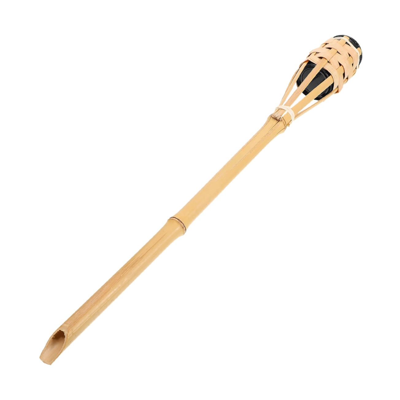 OSALADI Outdoor Bamboo Torch Decorative Fire Torch for Garden Party Layout Torch Easy Install Bamboo Material Warm Ambiance