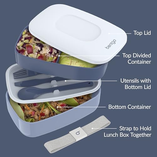 Image of Bentgo Classic Stackable 3-Compartment Adult Bento-Style Lunch Box