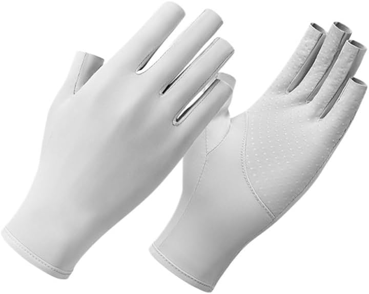 Women's Sunscreen Gloves Cycling Silicone Anti Slip Half Finger Touch Screen Riding