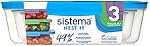 Sistema Nest It Food Storage Containers with Lids, 3 Pack