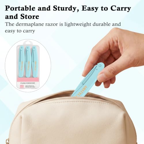 Dermaplane Razor for Women Face Shaver 12 PACK Foldable Face Razor - image 6