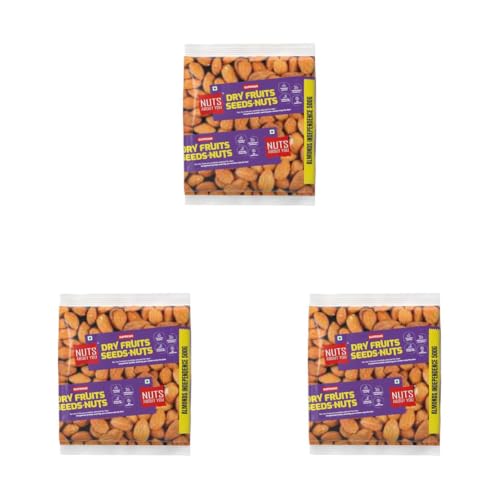 Image of Nuts About You Regular ALMONDS, 500 g | Regular | 100% Natural | Badam | Independence variety (Pack of 3)