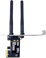 Placa De Rede Wireless Pci Express Wi-Fi De 300 Mbps Duas Antenas Conexões Simultâneas Compatível Com Windows Linux