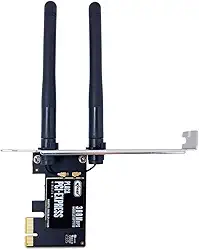 Placa De Rede Wireless Pci Express Wi-Fi De 300 Mbps Duas Antenas Conexões Simultâneas Compatível Com Windows Linux