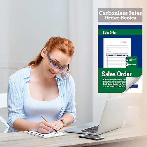 large receipt book5-716 x 8-716 inchescarbonless paper2-part duplicate copy sales orderformwhitecanarypink50 sets per book